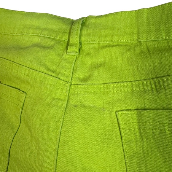 Diane Gilman Green Skinny Jeans Zipper Details Women’s 8 USED - Picture 9 of 9